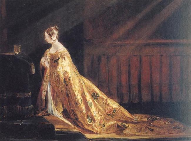 Charles Robert Leslie Queen Victoria in her Coronation Robes oil painting image